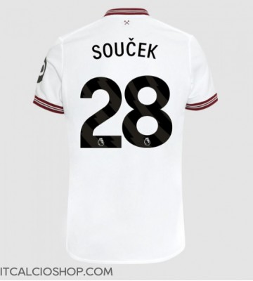 West Ham United Tomas Soucek #28 Seconda Maglia 2023-24 Manica Corta
